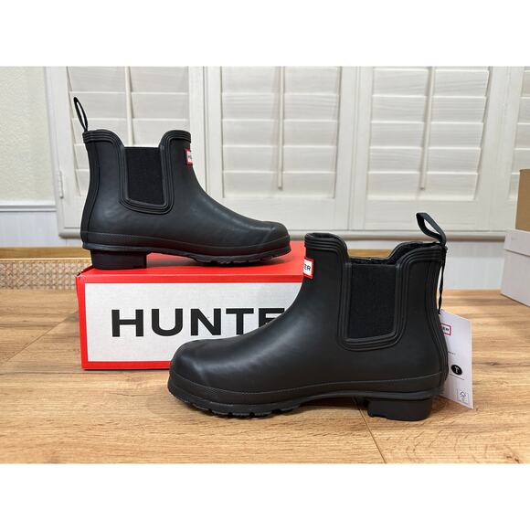 Hunter Women's Original Insulated Chelsea Rain Boots Black Size 8 NIB Waterproof - Picture 8 of 14
